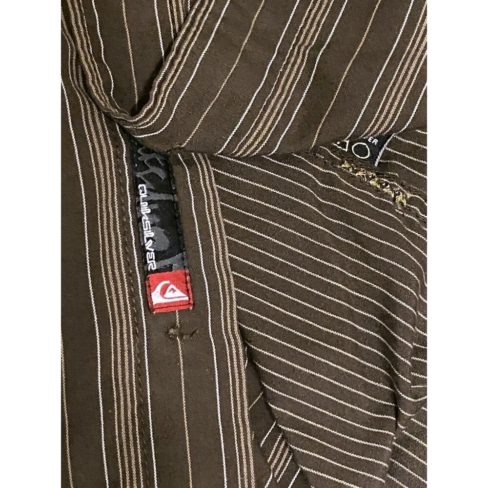 Quiksilver SS Button-Down Casual Surf Shirt Men's M Retro Stripes Skate Resort - Picture 12 of 16